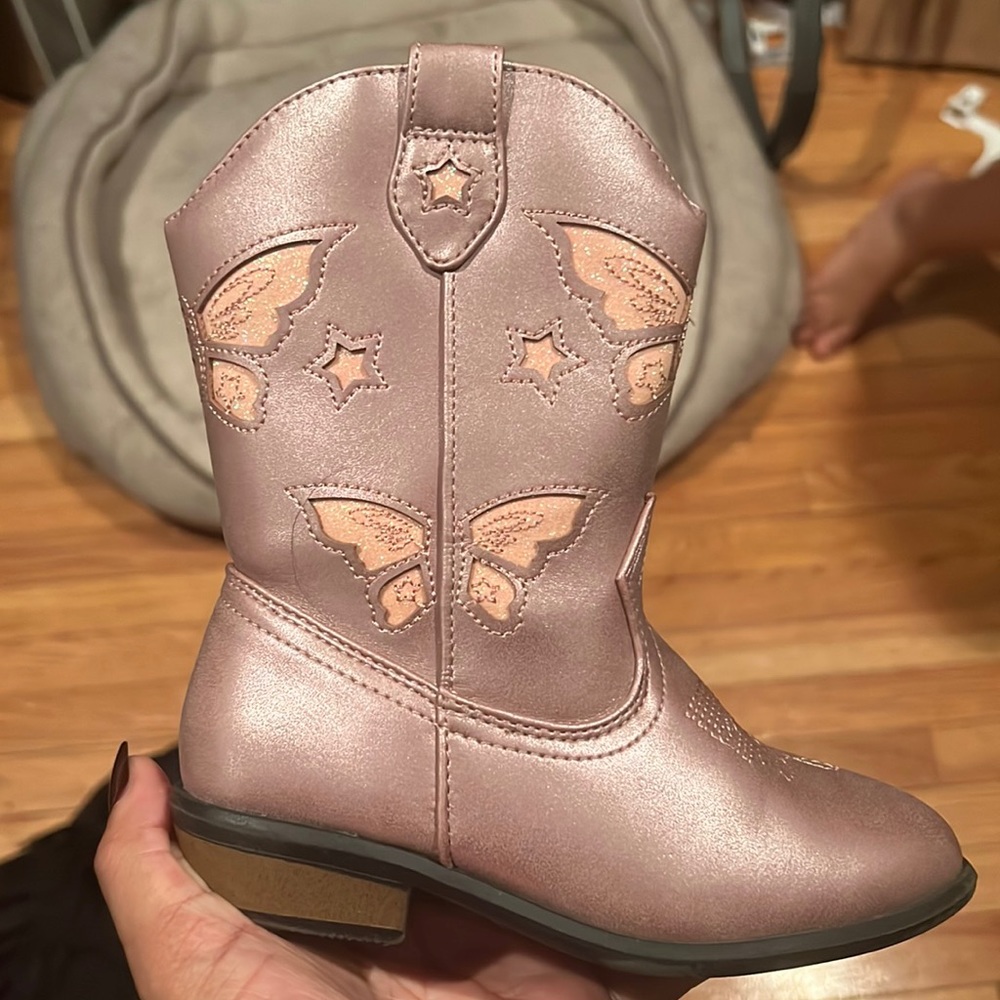 Size 10 Cat & Jack cowboy style pink boots